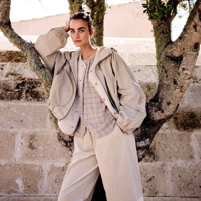 Pantalon large en coton Parvati