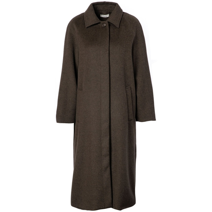 Manteau Long en Laine Mélangée PANNA