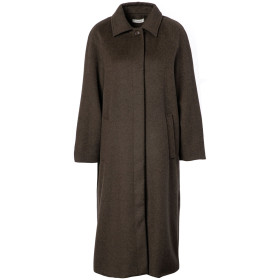 Manteau Long en Laine Mélangée PANNA
