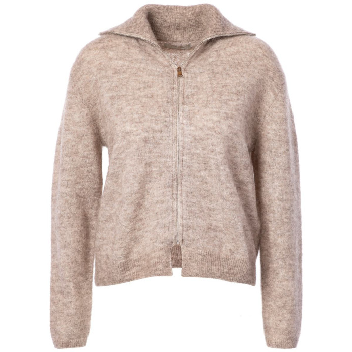 Cardigan Zippé en Laine et Mohair PINE