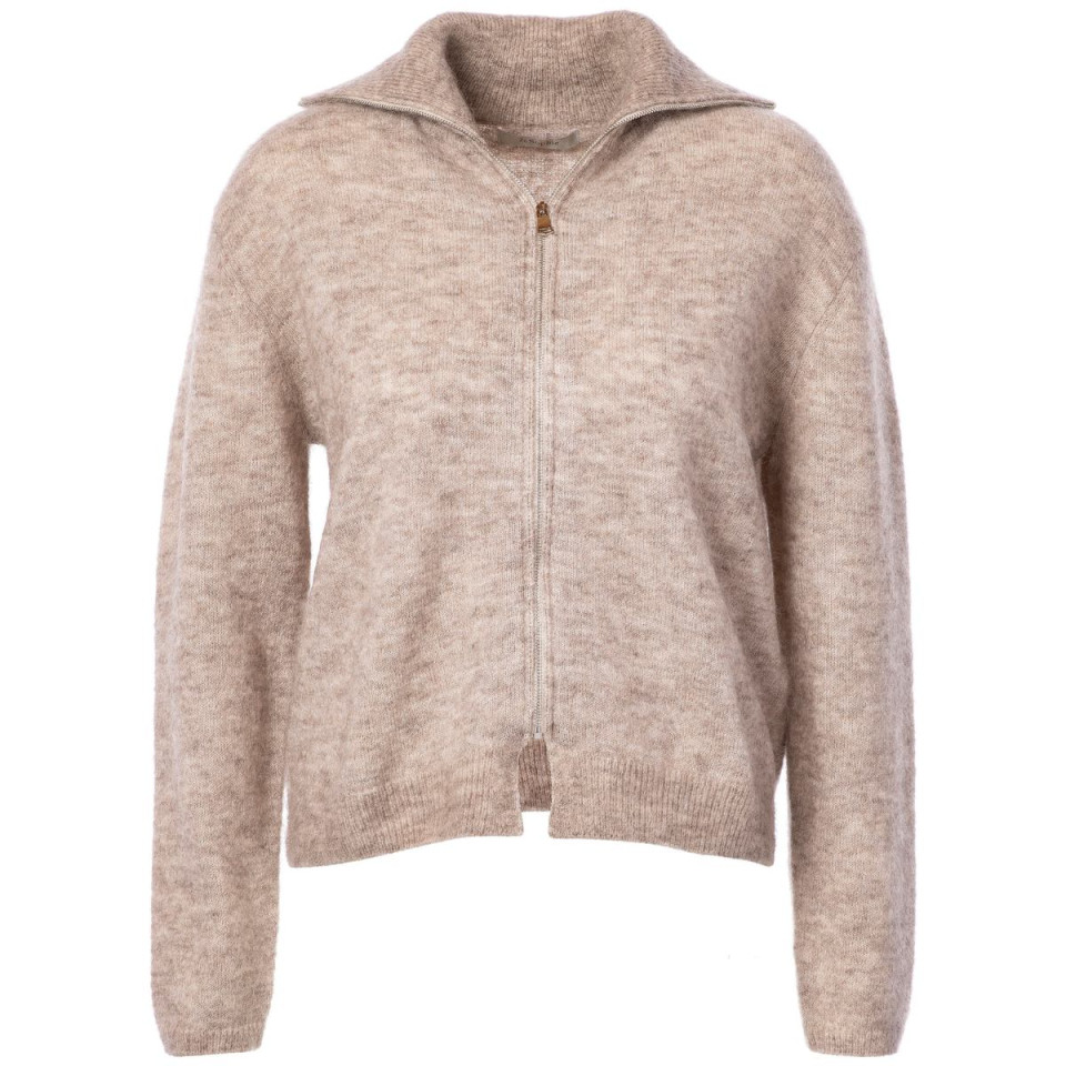 Cardigan Zippé en Laine et Mohair PINE
