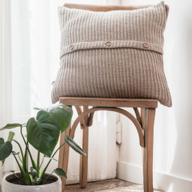 Housse de coussin tricot TRISTAN