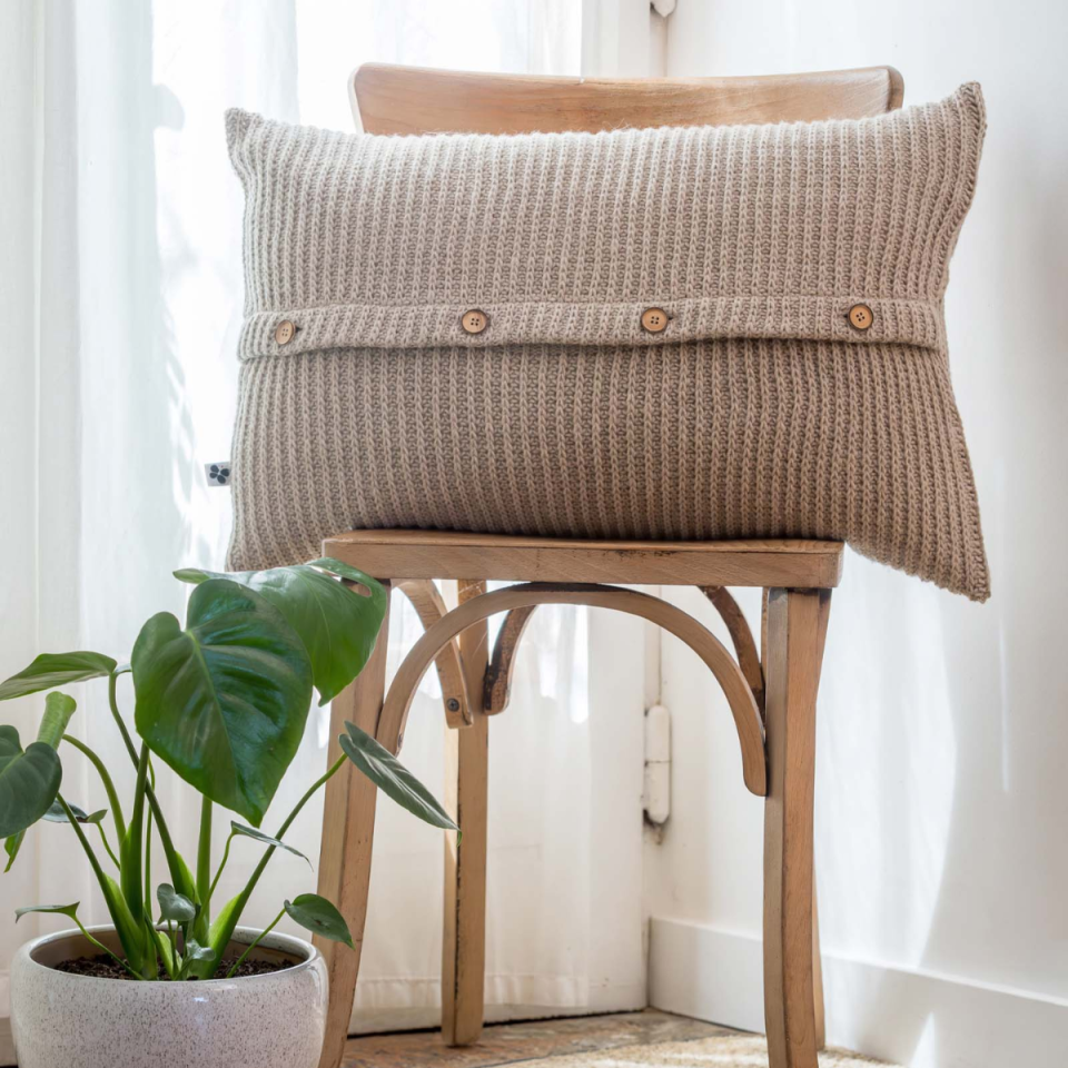 Housse de coussin tricot TRISTAN
