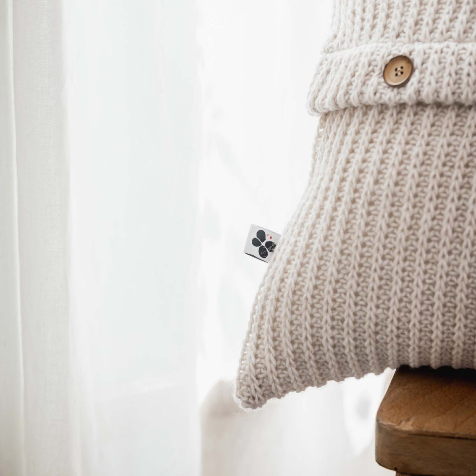 Housse de coussin tricot TRISTAN