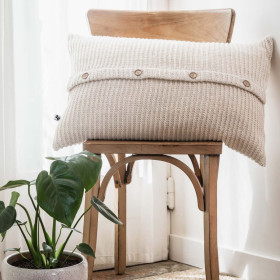 Housse de coussin tricot TRISTAN