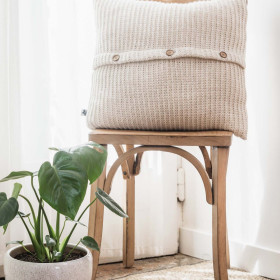 Housse de coussin tricot TRISTAN