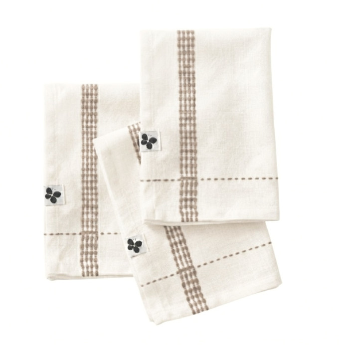 Lot de 3 serviettes de table coton Gabbie