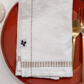Lot de 3 serviettes coton GABBIE