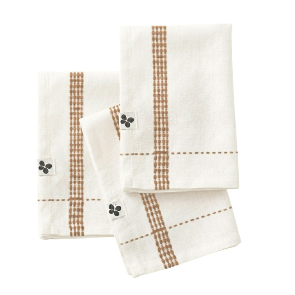 Lot de 3 serviettes coton GABBIE