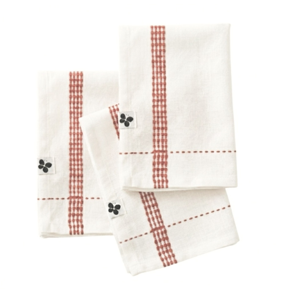 Lot de 3 serviettes coton GABBIE