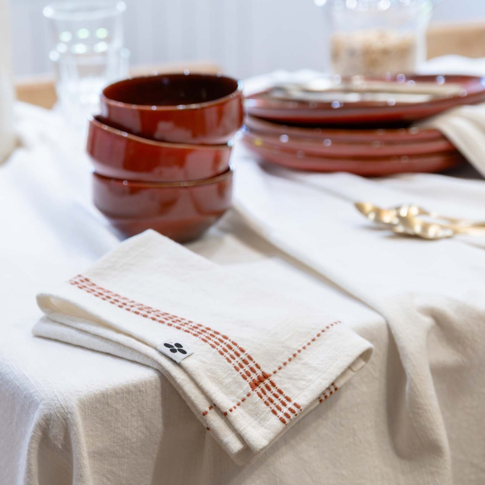 Lot de 3 serviettes coton GABBIE