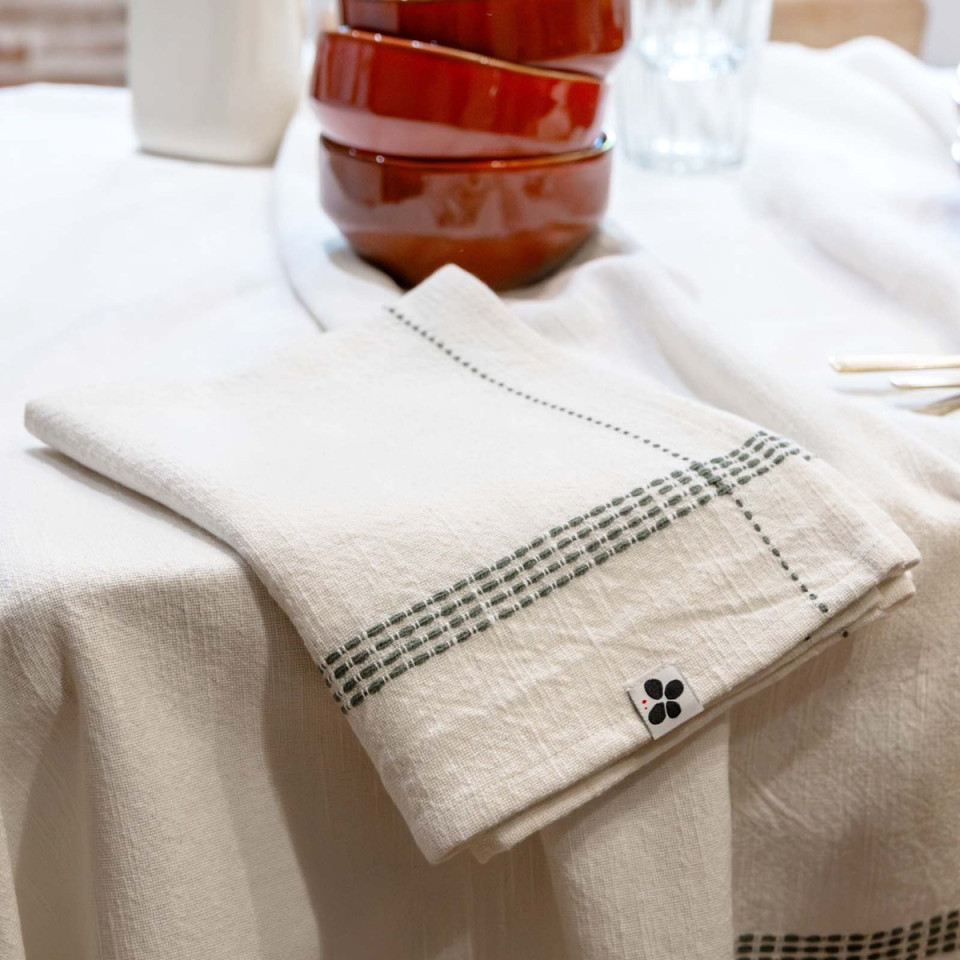 Lot de 3 serviettes coton GABBIE