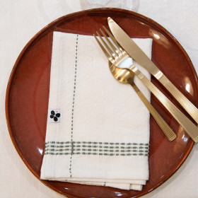 Lot de 3 serviettes coton GABBIE