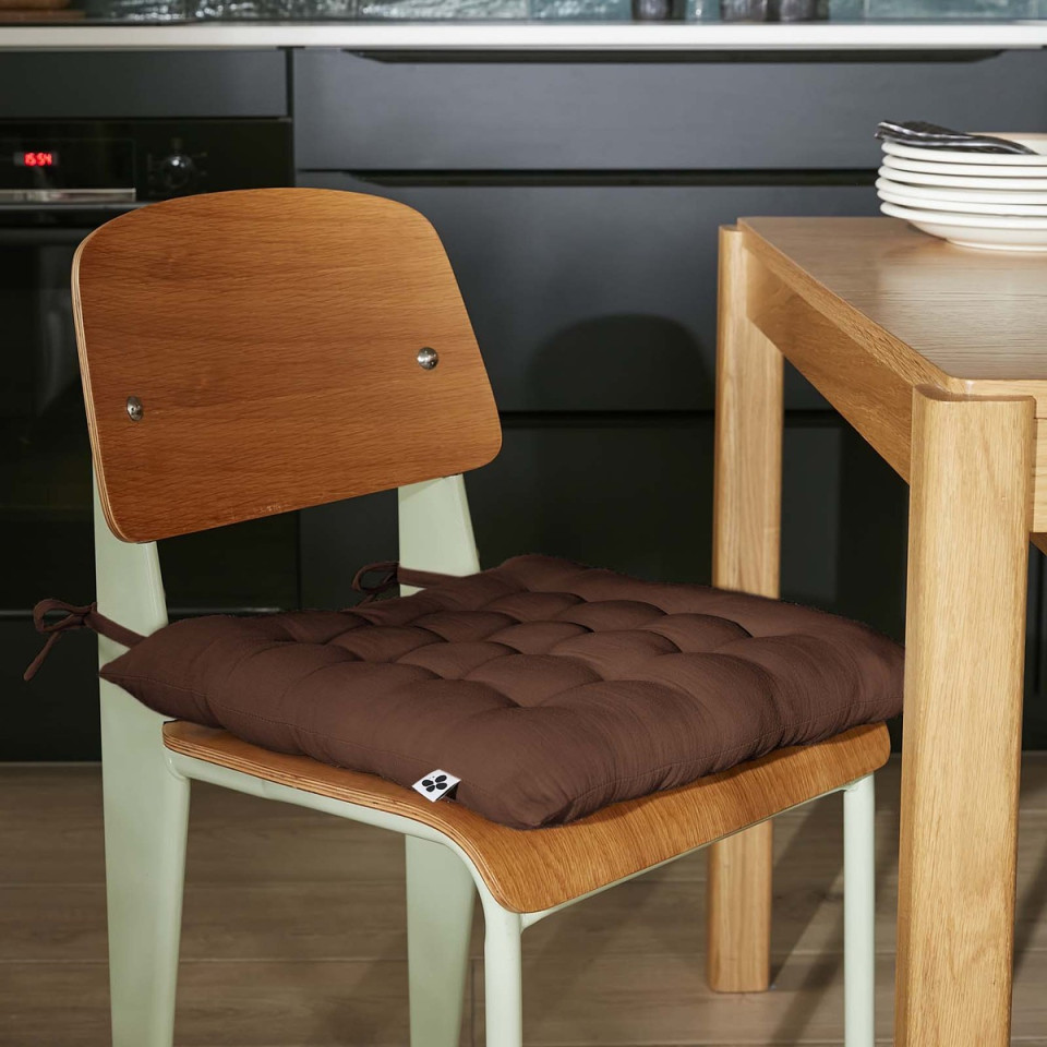Galette de chaise gaze de coton GAIA