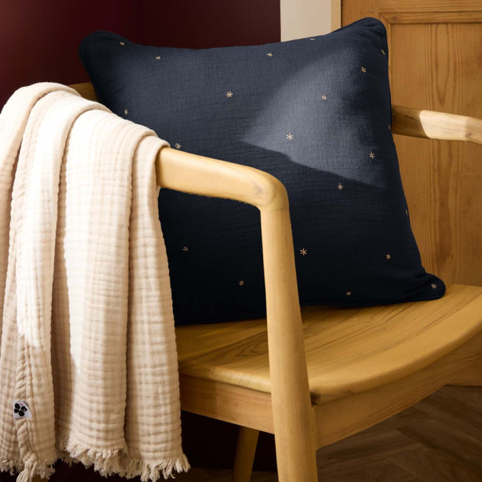 Coussin gaze de coton GAIA STELLA