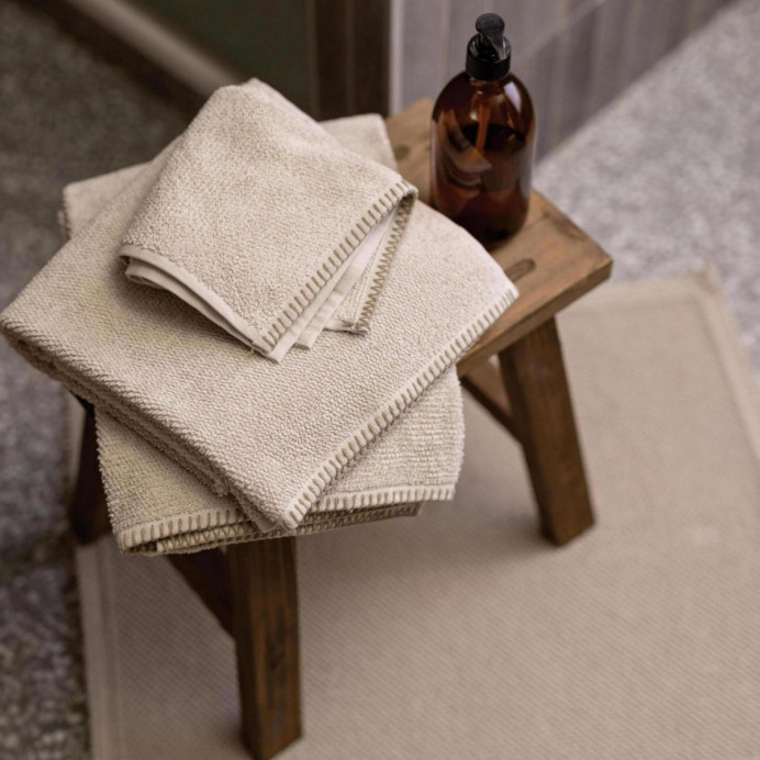 Serviette & Drap de Bain en Coton BORA - Vivaraise | Impression lin