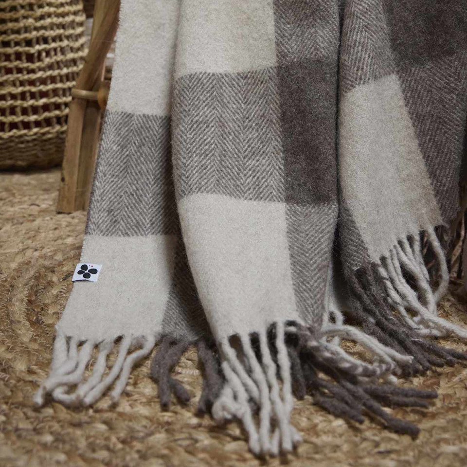 Plaid laine recyclée LANCELOT