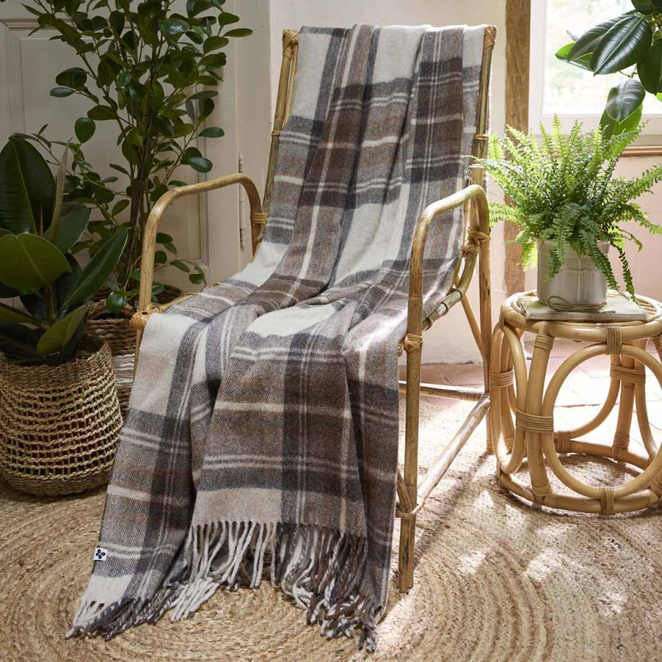 Plaid laine recyclée Léandre