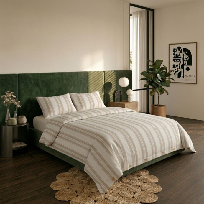 Housse de couette percale Linette L'effet Papillon | Impression Lin