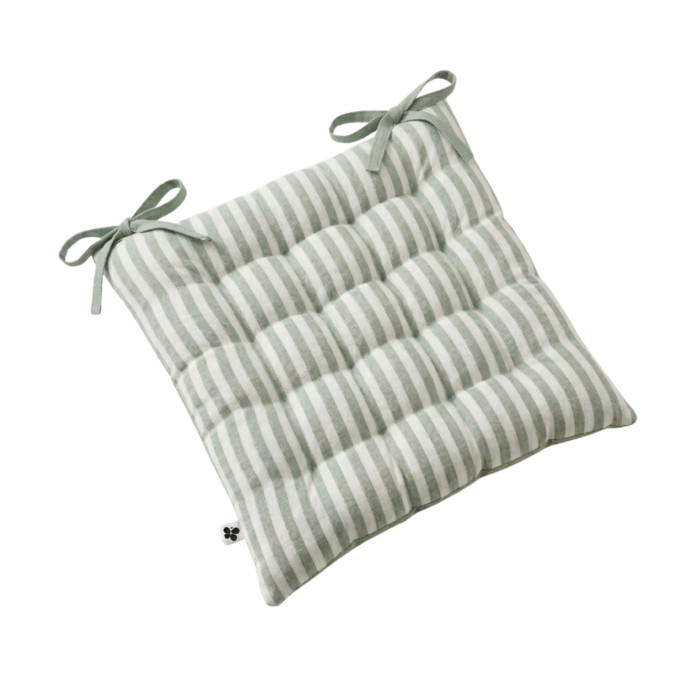 Galette de chaise gaze de coton Romie