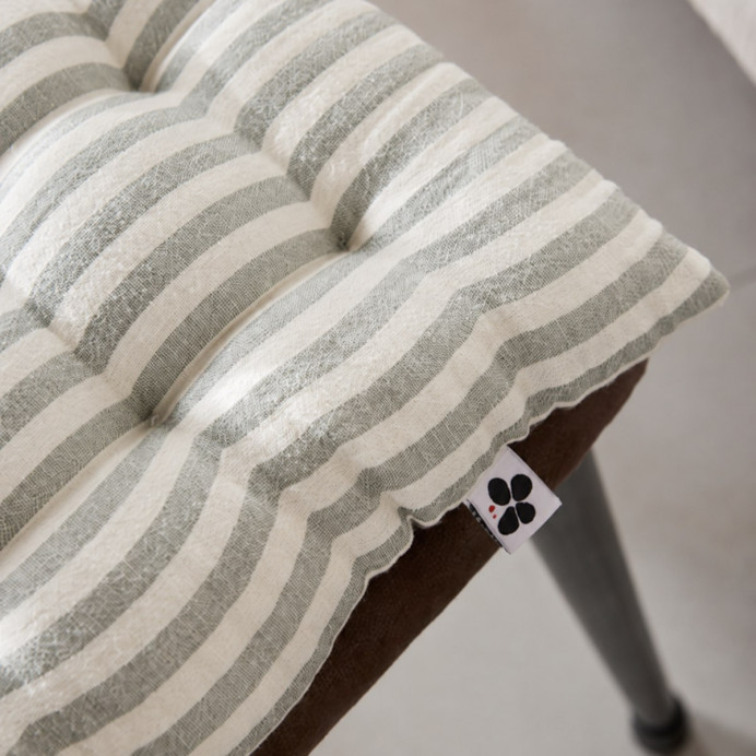 Galette de chaise coton Romie L'effet Papillon | Impression Lin