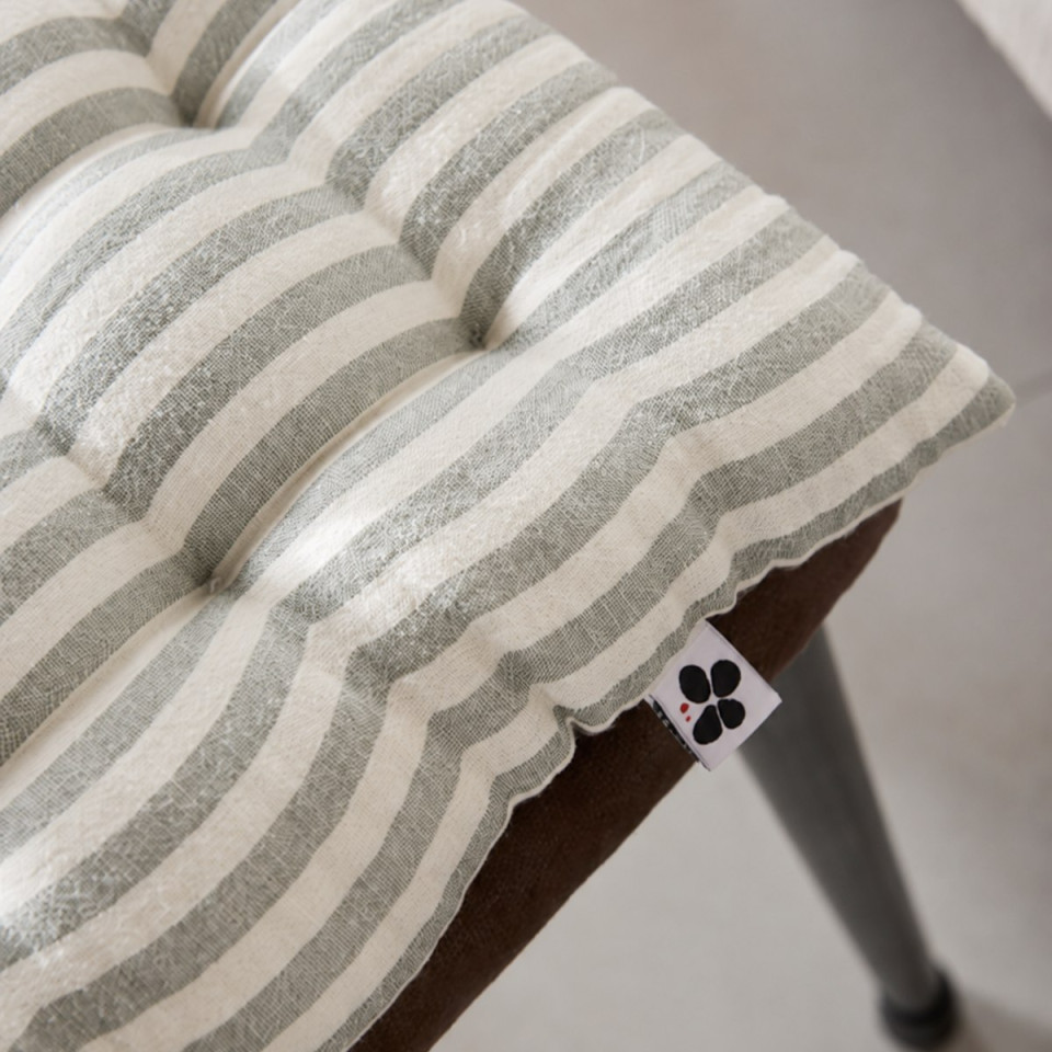 Galette de chaise gaze de coton ROMIE