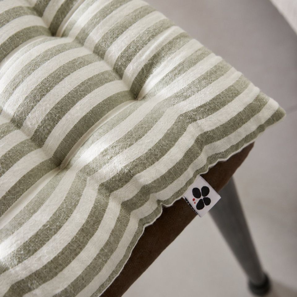 Galette de chaise gaze de coton ROMIE