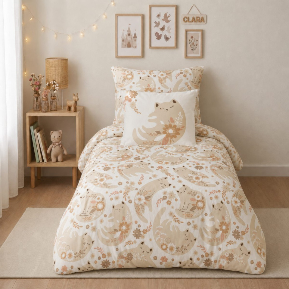 Taie d'oreiller percale RONRON