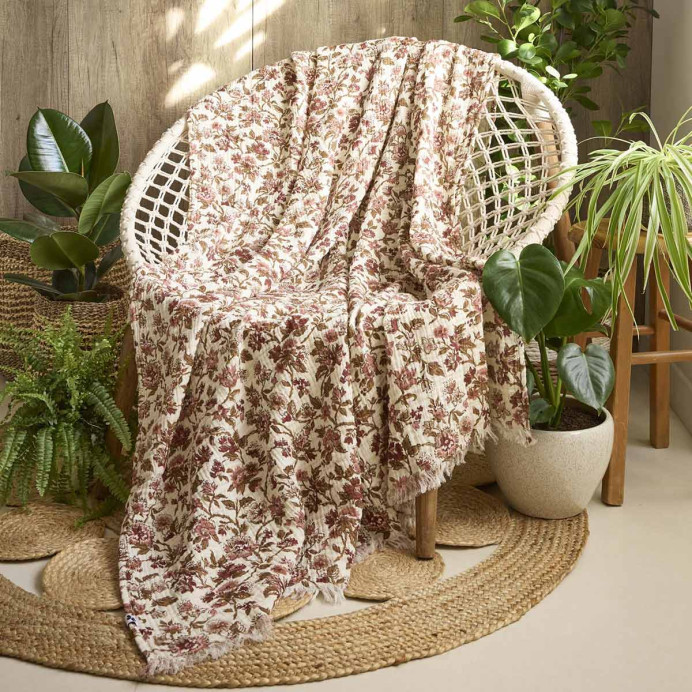 Plaid gaze de coton Sana