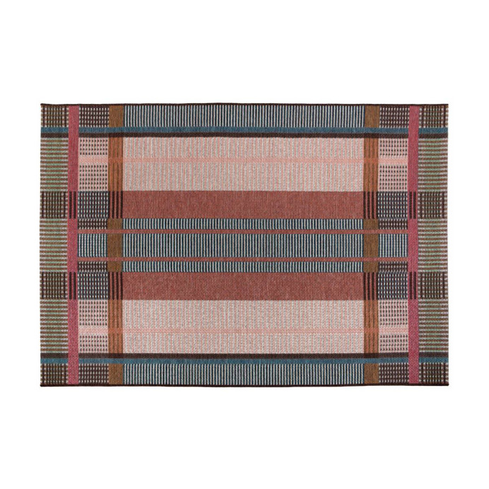 Tapis carreaux tissé Kaël - Vivaraise | Impression Lin