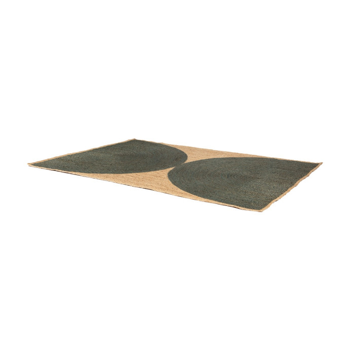 Tapis jute tressé demi-cercles Kosta