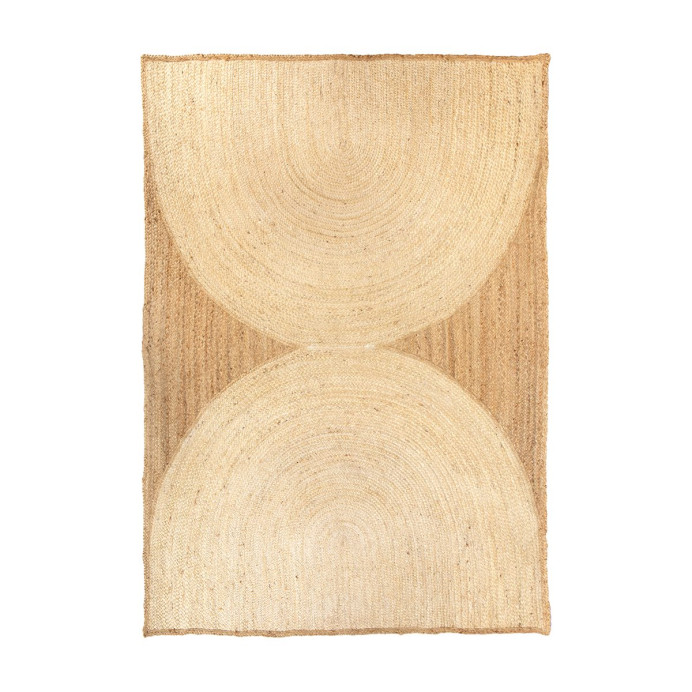 Tapis jute tressé demi-cercles Kosta - Vivaraise | Impression Lin
