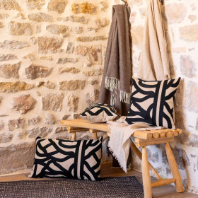 Coussin en Coton Brodé EZIA  
