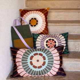 Coussin en Coton Brodé ZENO  