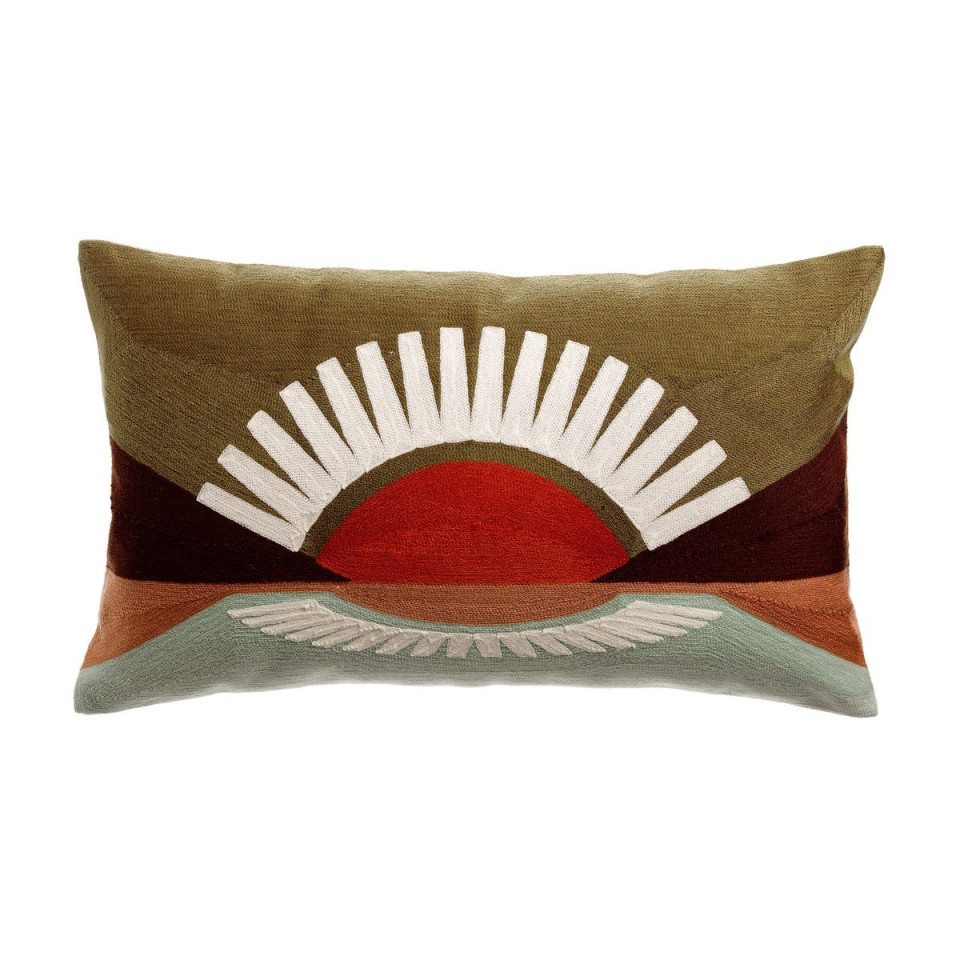 Coussin en Coton Brodé EOL  