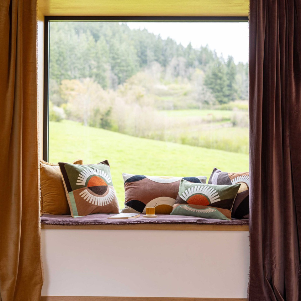Coussin en Coton Brodé EOL  