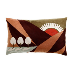 Coussin en Coton Brodé EOL  