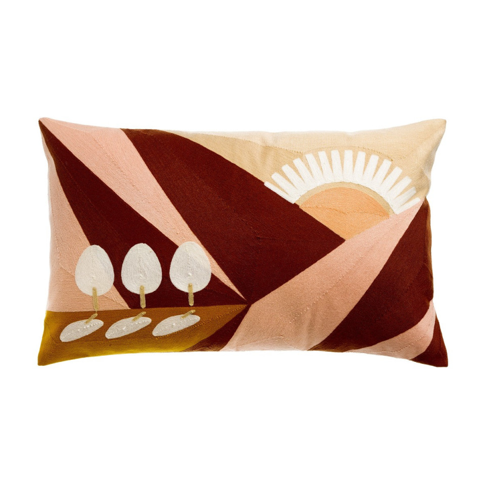 Coussin en Coton Brodé EOL  
