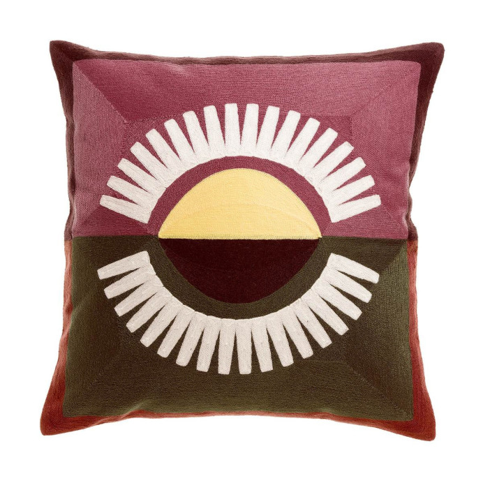 Coussin en Coton Brodé EOL - Vivaraise | Impression lin