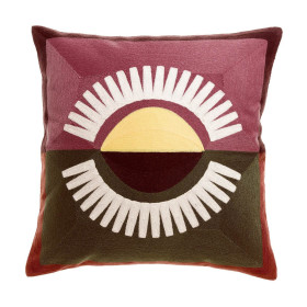 Coussin en Coton Brodé EOL  