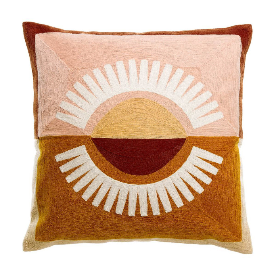 Coussin en Coton Brodé EOL  