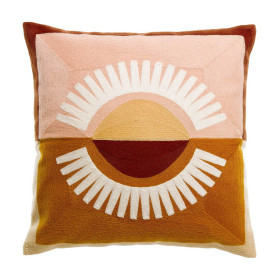 Coussin en Coton Brodé EOL  
