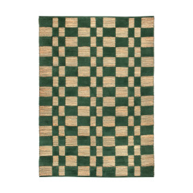 Tapis damier jute et laine Milena