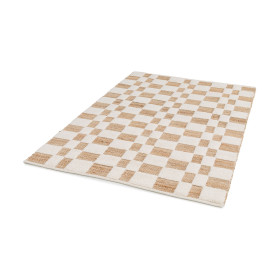 Tapis damier jute et laine MILENA