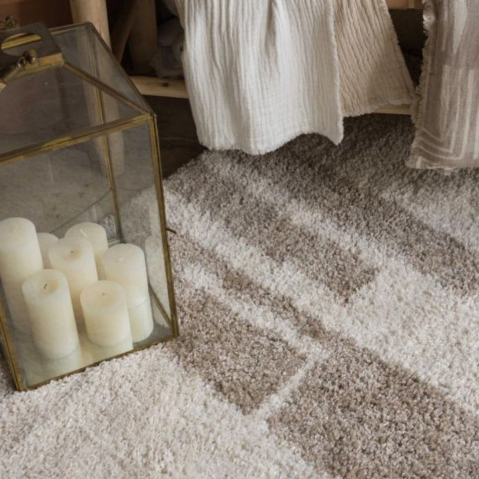 Tapis à mèches abstrait NESMA