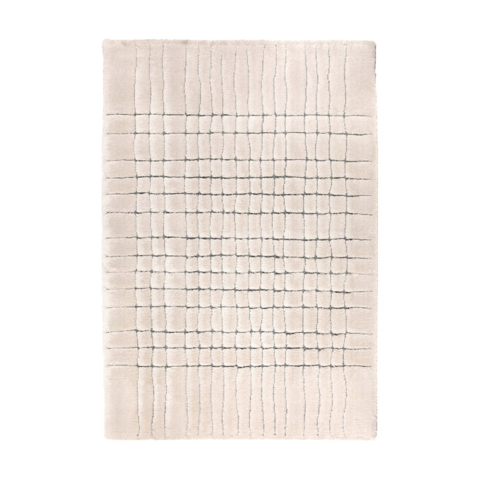 Tapis quadrillage aspect laine Antonio