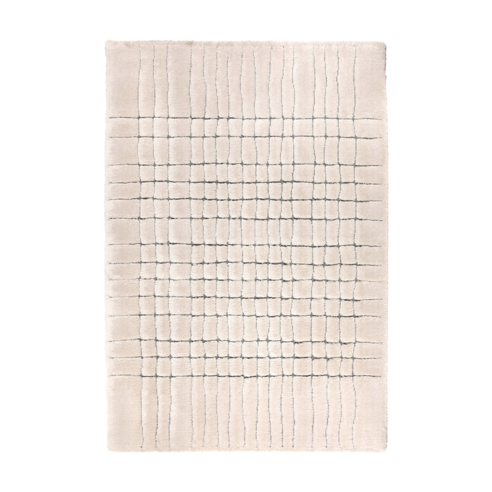 Tapis quadrillage aspect laine Antonio