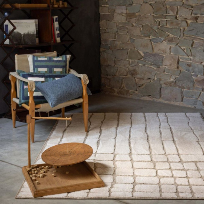 Tapis motif organique Sofiane - Vivaraise | Impression Lin