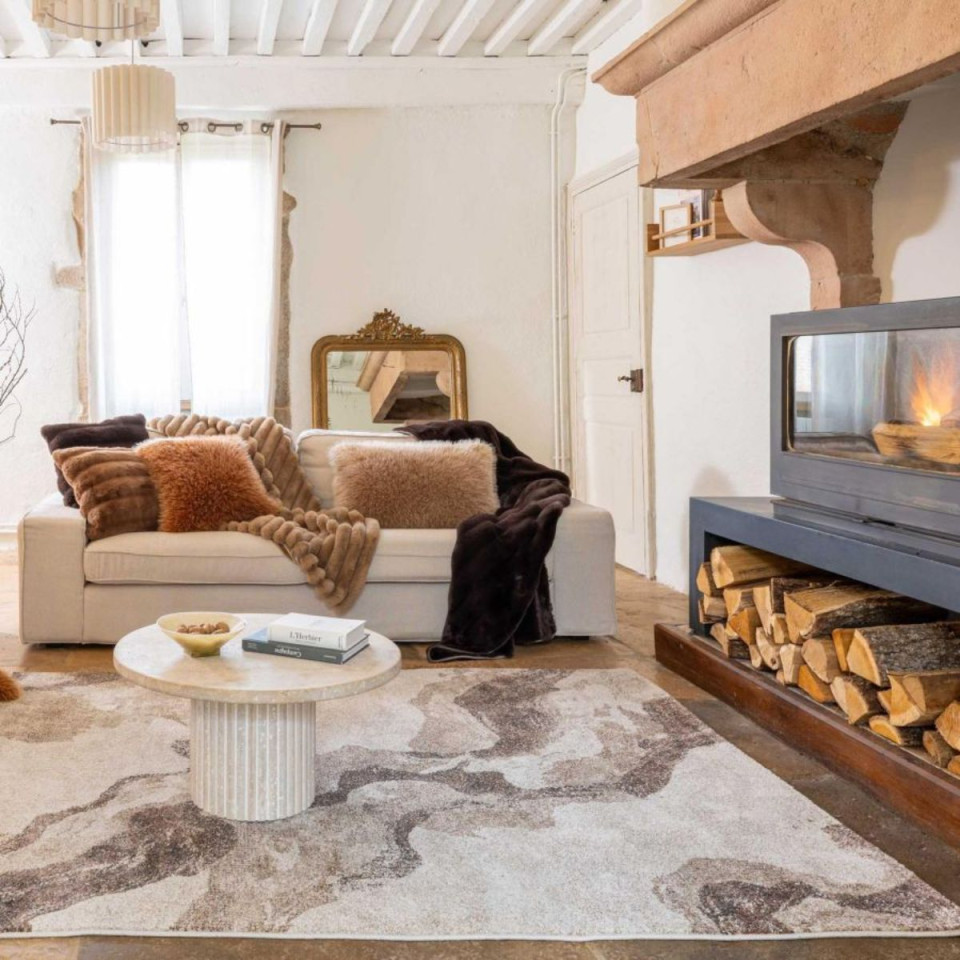 Tapis effet marbré THEA
