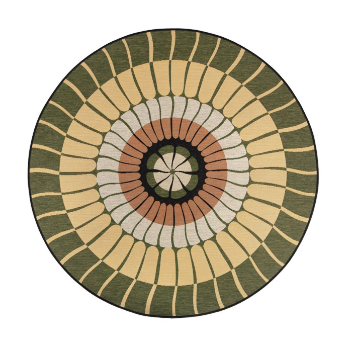 Tapis rond outdoor fleur Zeno